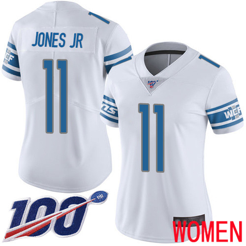 Detroit Lions Limited White Women Marvin Jones Jr Road Jersey NFL Football #11 100th Season Vapor Untouchable->women nfl jersey->Women Jersey